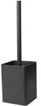 Toilettenb&uuml;rste, Schwarz, Metall, Rechteckig, 10x37x10 cm, Badezimmer, WC