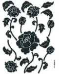 Komar Dekosticker, Klar, Schwarz, Kunststoff, 17-teilig, 50x70 cm, Made in Germany,