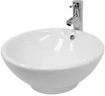 ECD-Germany Waschbecken, Wei&szlig;, Keramik, 42x17x42 cm, Badezimmer, Waschbecken &