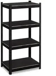 Relaxdays Schwerlastregal, Schwarz, Metall, Holzwerkstoff, Kunststoff, 60x120x40 cm,