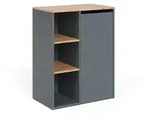 Vicco Badschrank, Anthrazit, Eiche, Holzwerkstoff, 2 F&auml;cher, Rechteckig,
