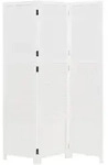 Homestyle4u Paravent, Wei&szlig;, Holz, 129x175x2 cm,