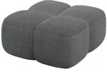 Altdecor Pouf, Graphit, Kunststoff, 1-Sitzer, 90x43x90 cm, Wohnzimmer, Hocker,...