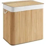 Mid.you W&auml;schekorb, Braun, Holz, Textil, Bambus, 150 L, rechteckig, 60x62.5x40 cm,