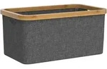 W&auml;schekorb, Grau, Naturmaterialien, 33x29x54 cm, Ordnen & Aufbewahren,...