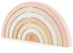 Stapelturm Regenbogen Reh Ella, Rosa, Beige, Holz, 7-teilig, Buche, 2.5x11.5x24 cm,