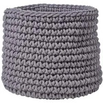 Homescapes Aufbewahrungskorb, Grau, Textil, Uni, Rund, 42x37x42 cm,...