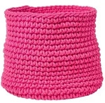 Homescapes Aufbewahrungskorb, Pink, Textil, Uni, Rund, 42x37x42 cm,...