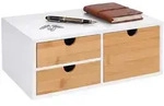 Relaxdays Schubladenbox, Mehrfarbig, Holz, Holzwerkstoff, 33x13.5x21 cm,