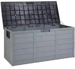Beliani Aufbewahrungsbox, Beige, Grau, Kunststoff, 112x53x50 cm, Aufbewahrung &