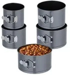 Relaxdays Springformen, Anthrazit, Metall, Rund, 20x11x20 cm, antihaftbeschichtet,