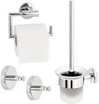 bremermann Badezimmer-Zubeh&ouml;r-Set, Chrom, Metall, 14.5x35x11.5 cm,...