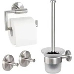 bremermann Badezimmer-Zubeh&ouml;r-Set, Silber, Metall, 14.5x35x11.5 cm,...