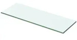 vidaXL Regalboden, Transparent, Glas, 12x0.8x50 cm, Wohnzimmer, Regale, Wandregale