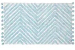 Homescapes Badematte, Hellblau, Textil, Grafikmuster, Rechteckig, 50x80 cm,