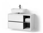 Livinity&reg; Waschbeckenunterschrank, Wei&szlig;, Holzwerkstoff, 5 F&auml;cher, 2...