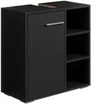 Badplaats Waschbeckenunterschrank, Schwarz, Holz, Rechteckig, 60x60x30 cm,