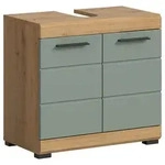 Mid.you Waschbeckenunterschrank, Salbeigr&uuml;n, Kunststoff, 1 F&auml;cher, 60x56x34 cm, FSC