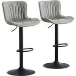 Barhocker, Grau, Kunststoff, 83x54x48 cm, Esszimmer, Barm&ouml;bel, Barhocker