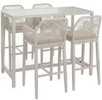 MCW Set, Beige, Metall, 130x105x65 cm, Esszimmer, Barm&ouml;bel, Bartische