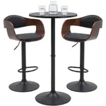 CLP Barhocker, Schwarz, Textil, 160x108x60 cm, Esszimmer, Barm&ouml;bel, Barhocker