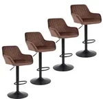 Barhocker, Braun, Textil, 51x110x38 cm, Esszimmer, Barm&ouml;bel, Barhocker