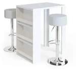 Vicco Bartisch-Set, Wei&szlig;, Holzwerkstoff, 2-Sitzer, 3 F&auml;cher,...