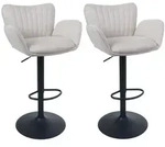 MCW Barhocker, Creme, Textil, 50x110x45 cm, Esszimmer, Barm&ouml;bel, Barhocker