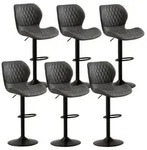 Barhocker, Grau, Kunststoff, 46.5x111x38 cm, Esszimmer, Barm&ouml;bel, Barhocker