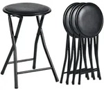 Klapphocker, Schwarz, Metall, 30x46x30 cm, Esszimmer, Barm&ouml;bel, Barhocker