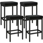 Barhocker, Schwarz, Metall, 42x66x29 cm, Esszimmer, Barm&ouml;bel, Barhocker