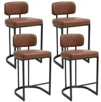 Barhocker, Braun, Metall, 44.5x89x52 cm, Esszimmer, Barm&ouml;bel, Barhocker