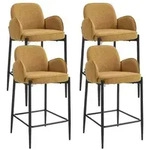 Barhocker, Gelb, Textil, 50x90x49 cm, Esszimmer, Barm&ouml;bel, Barhocker