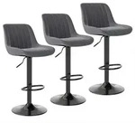 Barhocker, Grau, Kunststoff, 46x109x37 cm, Esszimmer, Barm&ouml;bel, Barhocker