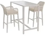 MCW Set, Beige, Metall, 130x105x65 cm, Esszimmer, Barm&ouml;bel, Bartische