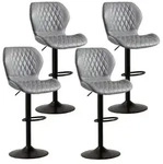 Barhocker, Grau, Kunststoff, 46.5x111x38 cm, Esszimmer, Barm&ouml;bel, Barhocker