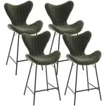 Barhocker, Gr&uuml;n, Textil, 51x100x54 cm, Esszimmer, Barm&ouml;bel, Barhocker