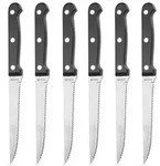 Excellent Houseware Steak-, Schwarz, Metall, 21 cm, Essen & Trinken, Besteck, Messer
