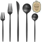 Besteckset, Schwarz, Metall, Essen & Trinken, Besteck, Besteck-Sets