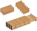Relaxdays Schubladentrenner, Hellbraun, Holz, 43.5x6x1.5 cm, Schlafzimmer,