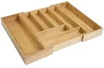 MCW Besteckkasten, Braun, Holz, 58x6x45 cm, K&uuml;chenzubeh&ouml;r, Besteckk&auml;sten