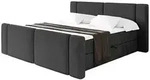 Altdecor Boxbett, Schwarz, Holzwerkstoff, H4, H&ouml;he ca. 20 cm, 140x200 cm,