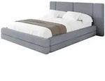 Altdecor Polsterbett, Grau, Textil, H3 + H4, 180x200 cm, Schlafzimmer, Betten,