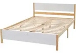 Okwish Rahmenbett, Natur, Holz, 140x200 cm, Schlafzimmer, Betten
