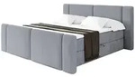Altdecor Boxbett, Grau, Holzwerkstoff, H3, H&ouml;he ca. 20 cm, 180x200 cm,...