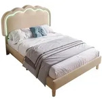 Okwish Polsterbett, Beige, Textil, 90x200 cm, Schlafzimmer, Betten,...