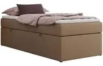 MKS Boxbett, Braun, Textil, 1-Sitzer, H4, Rechteckig, 90x200 cm, Schlafzimmer,