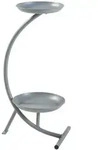 [en.casa] Pflanzenst&auml;nder, Grau, Metall, 30x61.5x25 cm, Wohnzimmer,