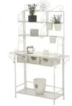 CLP Standregal, Creme, Metall, 94x149x30 cm, Wohnzimmer, Regale, B&uuml;cherregale