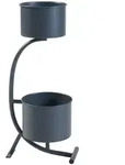 [en.casa] Pflanzenst&auml;nder, Schwarz, Metall, 63 cm, Dekoration, Blumen &...